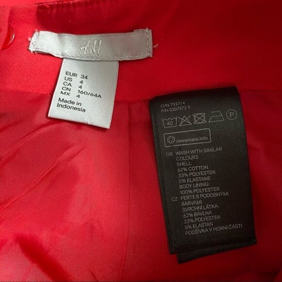 H&M Red Pencil Skirt 4 - Picture 3 of 5